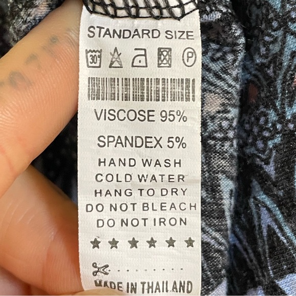 Mexicali Blues Casual Blue and Gray A-line Midi Dress Comfy Stretch Boho Summer - Picture 8 of 11